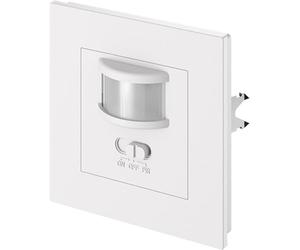 goobay Indoor Motion Detector, IP20, White, Flush-Mounted for Wall Mounting, 160° Detection Angle, PIR Sensor, Light Switch with Motion Sensor, Easy Integration into Home Design - 79603