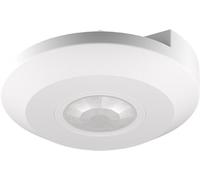 goobay Motion Sensor for Indoor Use, Ceiling Mounting, 360° Flat Surface-Mounted, 12 m Range, Slim Design, LED Suitable up to 600 W, Light Switch Replacement IP20 White - 79605