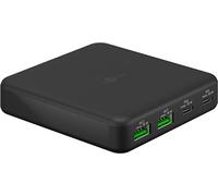 goobay Multiport charger USB-C PD GAN 65 W, 2 C-ports (Power Delivery) and 2 A-ports (Quick Charge 3.0), fast charging station with 4 inputs, compatible with MacBook, iPhone, Samsung - 65813