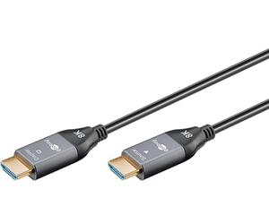 Goobay Optical Hybrid HDMI Cable 40 m - Ultra High-Speed HDMI 2.1 Cable with Ethernet, 8K/60Hz, AOC Technology for TV, Monitors, PS5, Xbox, High Flexibility, Robust Connector - 76277