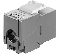 goobay RJ45 Keystone Module Cat 6A STP - Slim & Short Design, tool-free assembly, 10Gbit/s, PoE+, shielded, extra short (29 mm), ideal for patch panel & network socket 77942