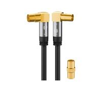 Goobay RJ45 window feed-through Ultra-Slim for laying network connections between window frames - 0,5 m / 71413