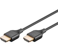 Goobay Slim HDMI 2.1 Cable with Ethernet, 1.5 Metres, Ultra HD up to 8K/60Hz at 48 Gbps, 3D & HDR Support, HDCP 2.2, ARC, CEC, Kink Protection, 75298