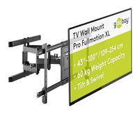 Goobay 49746 TV Wall Mount Pro FULLMOTION (XL) 43" to 100" (109-254 cm), Fully Movable, Swivel/Tilt, 60 kg, Vesa Standard, Black