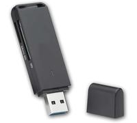 goobay USB 3.0 Card Reader for SD and microSD, 2 in 1 Memory Card Reader, SDXC/SDHC Adapter, SuperSpeed 5Gbps for Laptop, PC and TV