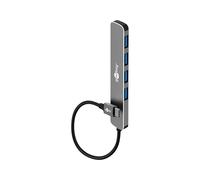 goobay USB C 3.2 - USB A 3.2 / USB-C Male to 4X USB-A, Compact Hub for Laptop, Tablet, Smartphone, SuperSpeed Data Rates up to 5 Gbps, Compatible with Windows/Linux/macOS - 79157