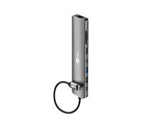 goobay USB-C Slim Hub 8-in-1 Docking Station with USB-C, 5Gbps, HDMI 4K 30Hz, RJ45-100Mbps, 2X USB-A, SD and MicroSD Card Readers - for MacBook Pro M4, Windows Laptops, Tablets, Smartphones-79148