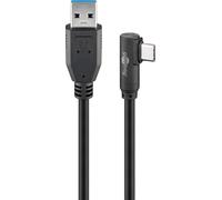 Goobay USB-C(TM) to USB A 3.0 Cable 90°, Black; USB-C(TM) to USB A 3.0 Cable 90°