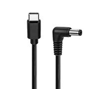 goobay USB-C™ to DC Cable 5V 3A with Right-Angle Plug - 0.5 m, USB-C Male to DC 5.5 x 2.1 mm, Power Cable for Routers, Speakers, Mini Devices, Black, 78971