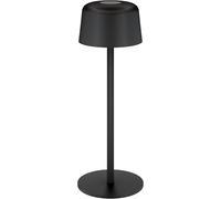 goobay Wireless LED Table Lamp 25 cm, 3 Brightness Levels, Touch Control, 150 lm, 3000 K, Warm White, Battery Life up to 12 Hours, IP44, Metal housing, incl. USB-C Charging Cable - Black, 77675