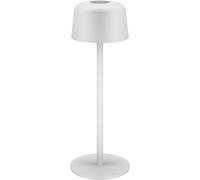 goobay Wireless LED Table Lamp 25 cm, 3 Brightness Levels, Touch Control, 150 lm, 3000 K, Warm White, Battery Life up to 12 Hours, IP44, Metal housing, incl. USB-C Charging Cable - White, 77676