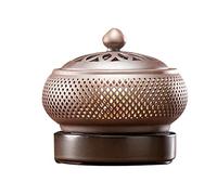 GOOBIX Cone Incense Burner Calabash Incense Stick Holder,Ceramic Electric Incense Burner, Timing Temperature Control Aromatherapy Furnace,A