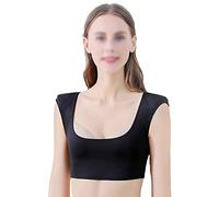 GOOBIX Women Fake Shoulders Shirt Lightweight and Thin Shoulders Padded Vest for DIY Clothing Accessories,Black2-XL