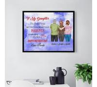 GOOBRRL Personalized Family Portrait Canvas Prints Custom To My Daughter The Only Thing Better Than Being Your Parents Is Watching You Be A Mom Poster Name Wall Art Unique Gifts for Birthday