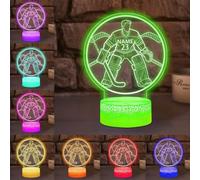 GOOBRRL Personalized Hockey Night Light Custom Name Number Table Lamp Ice Hockey Night Lights Sport Illusion Lamp Light Up Room Decor Sign Sport Lover Gift for Boy Men Birthday Christmas,01