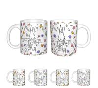GOOBRRL Personalized Mom Coffee Mug Custom 1-10 Kids Hands and Names Ceramic Cup You Hold Our Hands Mothers Day Mug Grandma Coffee Cup Gift from Daughter Son for Mom Mama Nana Gigi Christmas Birthday