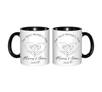 GOOBRRL Personalized Our First Mother's Day Together Mug Custom Name Newborn Coffee Mug Happy 1st Mothers Day New Mommy Coffee Cup First Time Mom Ceramic Cup Best Mom Ever Gift from Son Daughter,05