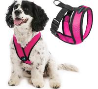 Gooby Comfort X Head In Harness - Flamingo Pink, Small - No Pull Dog Harness, Patented Choke-Free X Frame - On the Go Dog Harness for Medium Dogs, Indoor and Outdoor Use