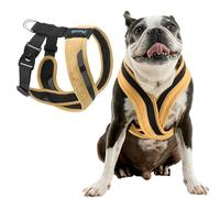 Gooby Comfort X One Dog Harness - Head-in Dog Harness for Small & Medium Sized Dogs - Escape-Free & Choke Free - Breathable Mesh, Shock Absorbing, Easy Snap & Swivel Buckles - Miami Yellow, Medium
