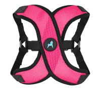 Gooby Comfort X Step in Lite Dog Harness - Choke Free, Escape Free with Light Breathable Mesh - Dog Harness for Small and Medium Breeds - Quick Release Buckle, Metal D-Rings - Flamingo Pink, Small