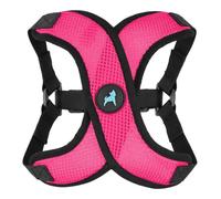 Gooby Comfort X Step in Lite Dog Harness - Choke Free, Escape Free with Light Breathable Mesh - Dog Harness for Small and Medium Breeds - Quick Release Buckle, Metal D-Rings - Flamingo Pink, X-Small