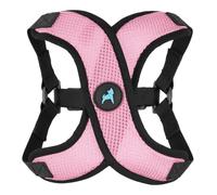 Gooby Comfort X Step in Lite Dog Harness - Choke Free, Escape Free with Light Breathable Mesh - Step in Dog Harness for Small Dogs Only - Quick Release Buckle, Metal D-Rings - Pink, X-Small