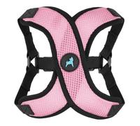 Gooby Comfort X Step in Lite Dog Harness - Choke Free, Escape Free with Light Breathable Mesh - Step in Dog Harness for Small Dogs Only - Quick Release Buckle, Metal D-Rings - Pink, Large