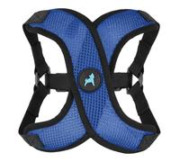 Gooby Comfort X Step in Lite Dog Harness - Choke Free, Escape Free with Light Breathable Mesh - Step in Dog Harness for Small and Medium Dogs - Quick Release Buckle, Metal D-Rings - Blue, Medium