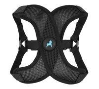 Gooby Comfort X Step in Lite Dog Harness - Choke Free, Escape Free with Light Breathable Mesh - Step in Dog Harness for Small Dogs Only - Quick Release Buckle, Metal D-Rings - Black, Medium