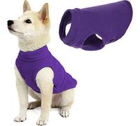GOOBY - Stretch Fleece Vest, Pullover Fleece Vest Jacket Sweater for Dogs, Violet, Medium