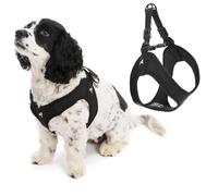 Gooby Escape Free Easy Fit Dog Harness No Pull Patented for Small Dogs or Medium Dogs with Quick Release Buckle, Perfect for Travel, No Pull, Black, Medium