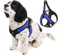 Gooby Escape Free Easy Fit Harness - Blue, X-Small - No Pull Step-in Patented Small Dog Harness with Quick Release Buckle - Perfect On The Go No Pull Harness for Small Dogs or Medium Dog Harness