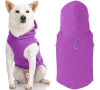 Gooby Every Day Fleece Cold Weather Dog Vest with Hoodie for Small Dogs, X-Small, Purple