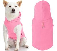 Gooby Every Day Fleece Cold Weather Vest with Hoodie for Small Dogs, Small, Pink
