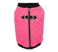 Gooby Fashion Vest Dog Jacket - Pink, Large - Warm Zip Up Dog Bomber Vest with Dual D Ring Leash - Winter Water Resistant Small Dog Sweater - Dog Clothes for Small Dogs Boy or Medium Dogs