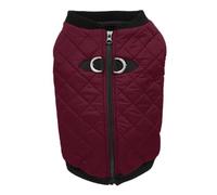 Gooby Fashion Zip Up Dog Bomber Vest - Purple, X-Large - Warm Winter Water Resistant Sweater with Dual D Ring Leash - Small to Medium Dogs Boy or Girl