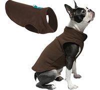 Gooby Fleece Vest Dog Sweater - Brown-Turquoise, X-Large - Warm Pullover Fleece Dog Jacket with O-Ring Leash - Winter Small Dog Sweater Coat - Cold Weather Dog Clothes for Small Dogs Boy or Girl
