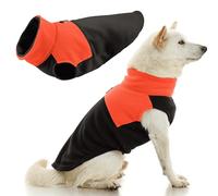 Gooby Fleece Vest Two Tone - Black, Large - Soft Fleece Vest with Durable Metal Leash Ring Stylish Two Tone Dog Sweater for Small to Medium Dogs