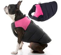 Gooby Padded Cold Weather Vest for Small Dogs with Safe Fur Guard Zipper Closure, Medium, Pink