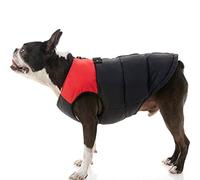 Gooby Padded Cold Weather Vest for Small Dogs with Safe Fur Guard Zipper Closure, X-Large, Red