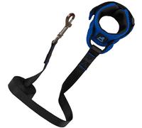 Gooby Soft Mesh Wrist Band Surfer Leash - Blue, 6 FT - Comfortable Hands Free Leash with Elastic Band for Small, Medium and Large Dogs