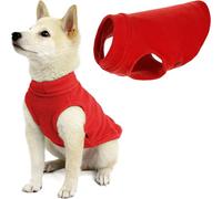 Gooby Stretch Fleece Pull Over Cold Weather Dog Vest, Medium, Red