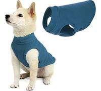 Gooby Stretch Fleece Pull Over Cold Weather Dog Vest, Medium, Steel Blue