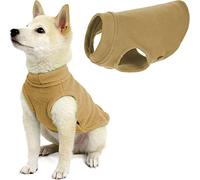 Gooby Stretch Fleece Pull Over Cold Weather Dog Vest, Small, Sand