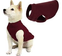 Gooby - Stretch Fleece Vest Sweater Fleece Vest Jacket Sweater for Dogs, Burgundy, Small Length (8.5")