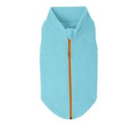 Gooby Turquoise X-Large Fleece Dog Sweater - Warm Winter Jacket with Dual D Ring Leash - Machine Washable Pet Apparel