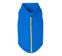 Gooby Zip Up Fleece Dog Sweater - Blue, 3X-Large - Warm Pullover Fleece Step-in Dog Jacket Without Ring Leash - Winter Small Dog Sweater - Dog Clothes for Small Dogs Boy and Medium Dogs