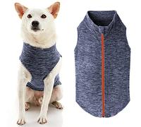 Gooby Zip Up Fleece Dog Sweater - Gray Wash, 2X-Large - Warm Pullover Fleece Step-in Dog Jacket Without Ring Leash - Winter Small Dog Sweater - Dog Clothes for Small Dogs Boy and Medium Dogs