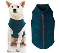 Gooby Zip Up Fleece Dog Sweater - Turquoise Wash, 2X-Large - Warm Pullover Fleece Step-in Dog Jacket Without Ring Leash - Winter Small Dog Sweater - Dog Clothes for Small Dogs Boy and Medium Dogs