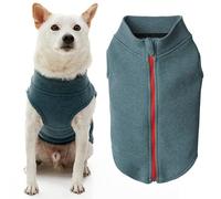 Gooby Zip Up Microfiber Fleece Dog Sweater - Turquoise, Small - Warm Double Layered Microfiber Fleece Step-in Dog Jacket Without Ring Leash - Winter Dog Sweaters for Small Dogs and Medium Dogs